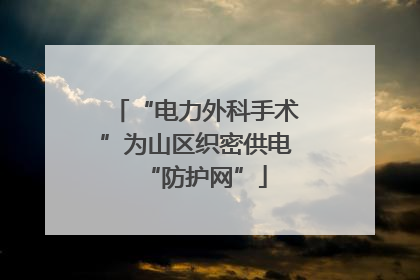 “电力外科手术”为山区织密供电“防护网”