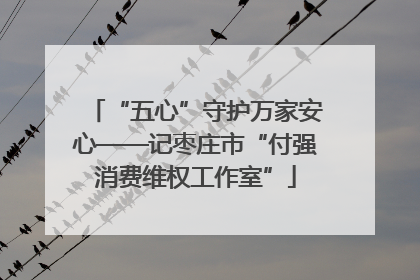 “五心”守护万家安心——记枣庄市“付强消费维权工作室”