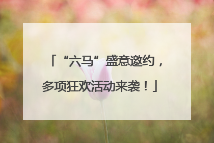 “六马”盛意邀约，多项狂欢活动来袭！