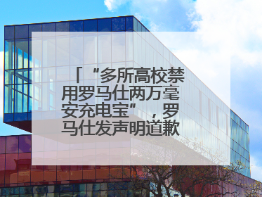 “多所高校禁用罗马仕两万毫安充电宝”，罗马仕发声明道歉：已展开核查