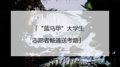 “蓝马甲”大学生志愿者畅通送考路