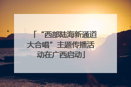 “西部陆海新通道大合唱”主题传播活动在广西启动