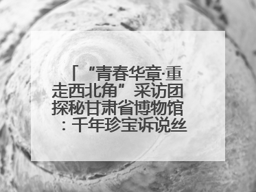 “青春华章·重走西北角”采访团探秘甘肃省博物馆：千年珍宝诉说丝路辉煌