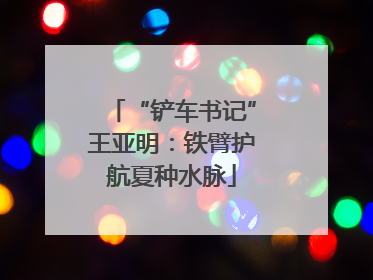 “铲车书记”王亚明：铁臂护航夏种水脉