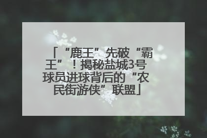 “鹿王”先破“霸王”！揭秘盐城3号球员进球背后的“农民街游侠”联盟