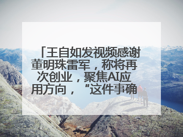 王自如发视频感谢董明珠雷军，称将再次创业，聚焦AI应用方向，“这件事确实来钱快”
