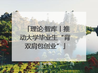 理论·智库丨推动大学毕业生“背双肩包创业”