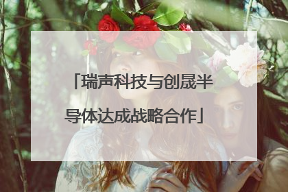 瑞声科技与创晟半导体达成战略合作