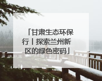 甘肃生态环保行丨探索兰州新区的绿色密码