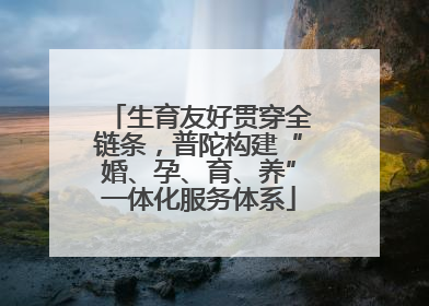 生育友好贯穿全链条，普陀构建“婚、孕、育、养”一体化服务体系
