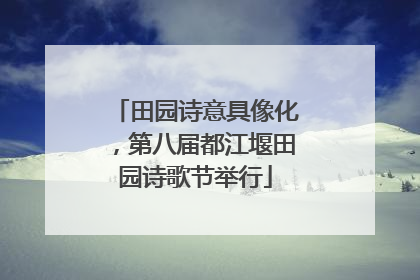 田园诗意具像化，第八届都江堰田园诗歌节举行