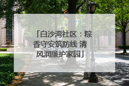白沙湾社区：粽香守安筑防线 清风润廉护家园