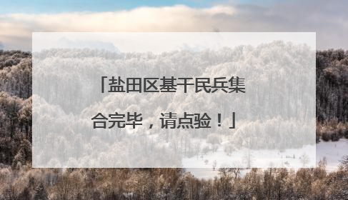 盐田区基干民兵集合完毕，请点验！
