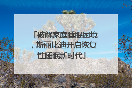 破解家庭睡眠困境，斯丽比迪开启恢复性睡眠新时代