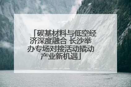碳基材料与低空经济深度融合 长沙举办专场对接活动撬动产业新机遇
