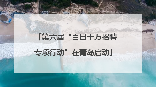 第六届“百日千万招聘专项行动”在青岛启动