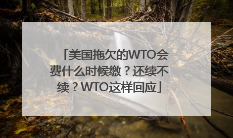 美国拖欠的WTO会费什么时候缴？还续不续？WTO这样回应