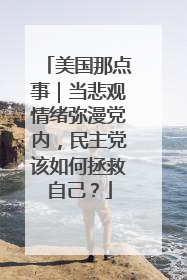 美国那点事｜当悲观情绪弥漫党内，民主党该如何拯救自己？