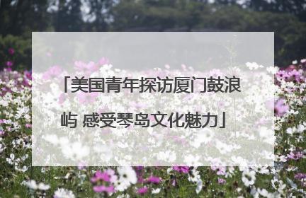 美国青年探访厦门鼓浪屿 感受琴岛文化魅力