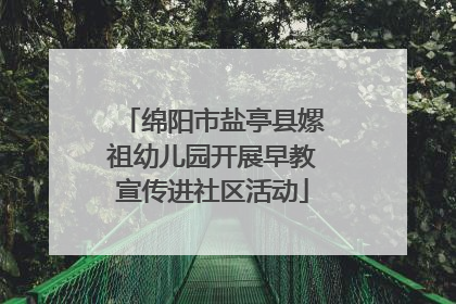 绵阳市盐亭县嫘祖幼儿园开展早教宣传进社区活动