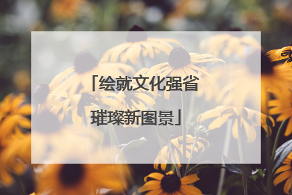绘就文化强省璀璨新图景