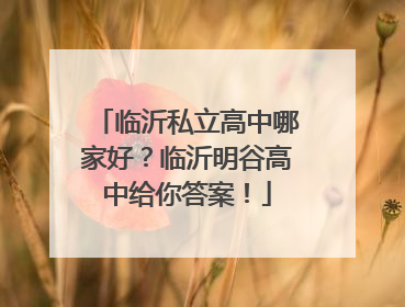 临沂私立高中哪家好？临沂明谷高中给你答案！