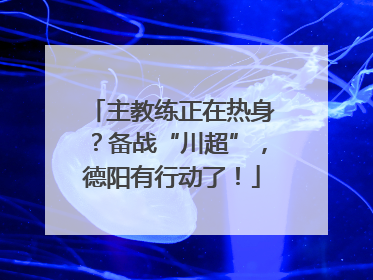 主教练正在热身？备战“川超”，德阳有行动了！