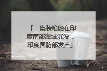 一集装箱船在印度南部海域沉没，印度国防部发声
