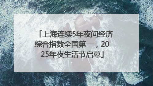 上海连续5年夜间经济综合指数全国第一，2025年夜生活节启幕