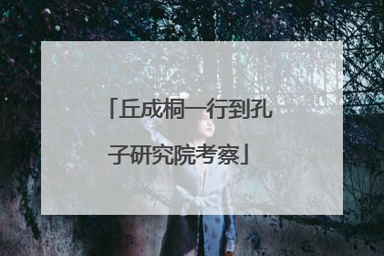 丘成桐一行到孔子研究院考察