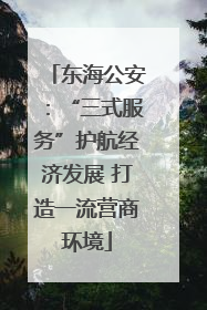 东海公安：“三式服务”护航经济发展 打造一流营商环境