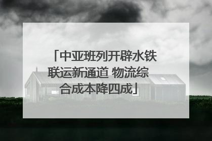 中亚班列开辟水铁联运新通道 物流综合成本降四成