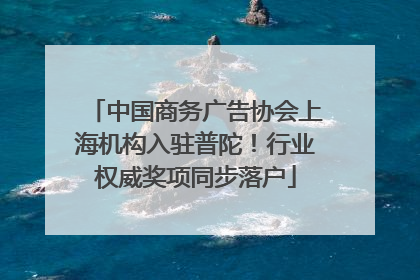 中国商务广告协会上海机构入驻普陀！行业权威奖项同步落户