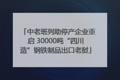 中老班列助停产企业重启 30000吨“四川造”钢铁制品出口老挝