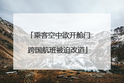 乘客空中欲开舱门 跨国航班被迫改道