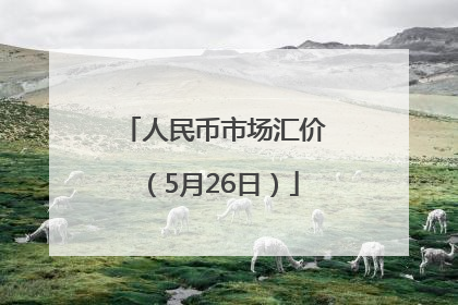 人民币市场汇价（5月26日）