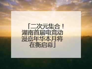 二次元集合！湖南首届电竞动漫嘉年华本月将在衡启幕