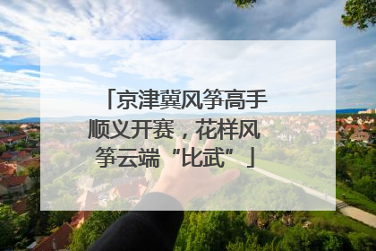 京津冀风筝高手顺义开赛，花样风筝云端“比武”