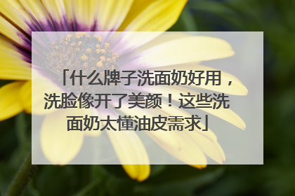 什么牌子洗面奶好用，洗脸像开了美颜！这些洗面奶太懂油皮需求