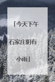 今天下午石家庄阴有小雨