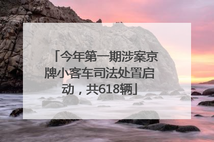 今年第一期涉案京牌小客车司法处置启动，共618辆