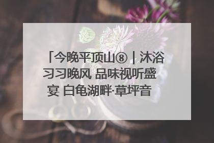 今晚平顶山⑧｜沐浴习习晚风 品味视听盛宴 白龟湖畔·草坪音乐会激情上演