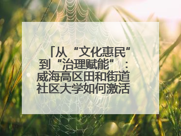 从“文化惠民”到“治理赋能”：威海高区田和街道社区大学如何激活基层服务新动能