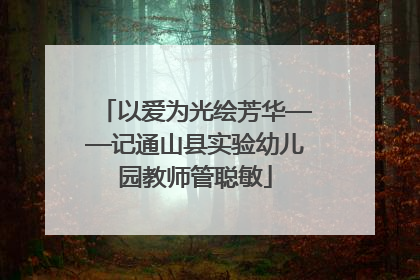 以爱为光绘芳华——记通山县实验幼儿园教师管聪敏