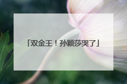 双金王！孙颖莎哭了