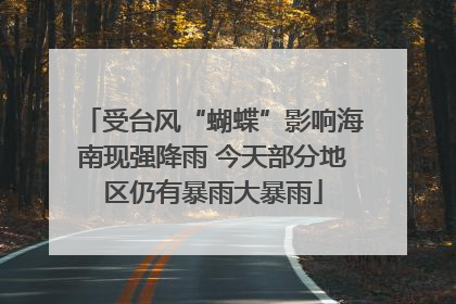 受台风“蝴蝶”影响海南现强降雨 今天部分地区仍有暴雨大暴雨