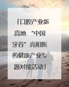 口腔产业新高地 “中国牙谷”亮相医药健康产业专题对接活动