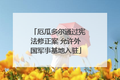 厄瓜多尔通过宪法修正案 允许外国军事基地入驻