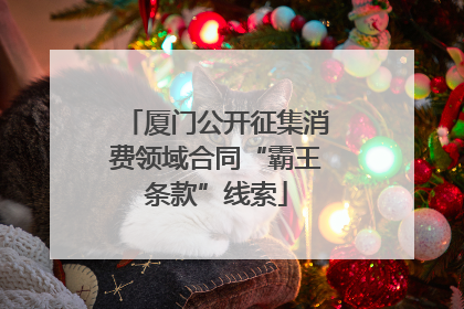 厦门公开征集消费领域合同“霸王条款”线索