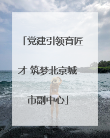 党建引领育匠才 筑梦北京城市副中心